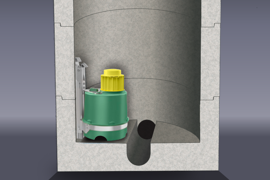 Einbauvariante der ToxProtect®1402 Multifix für die professionelle Rattenbekämpfung in Gewässernähe