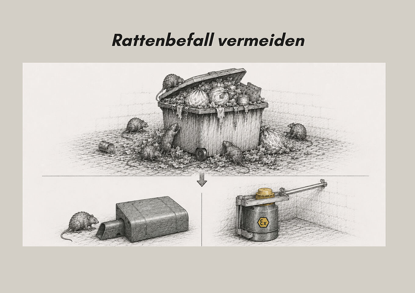 Symbolbild für Blogbeitrag: Rattenbefall vermeiden: Ursachen, Prävention und moderne Rattenbekämpfung